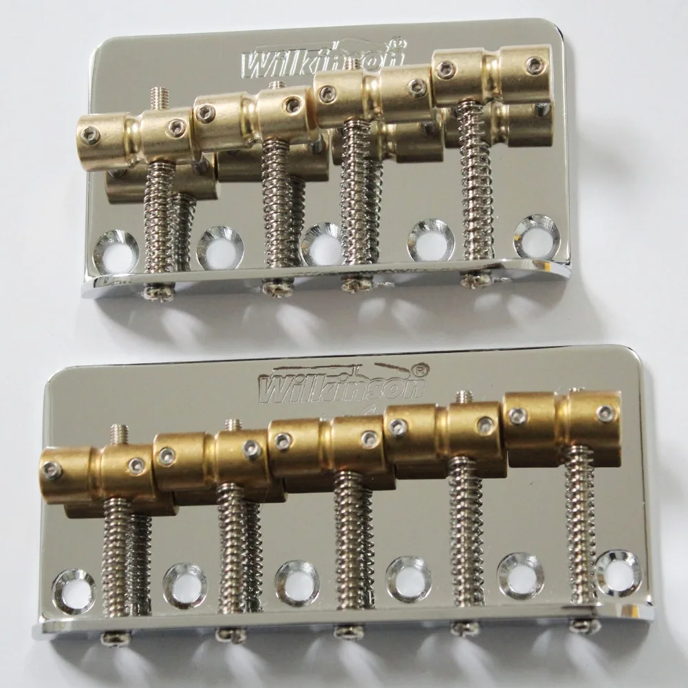 Бас мост Wilkinson Chrome WBBC Золотое Латунное седло|Детали и аксессуары для гитар| |