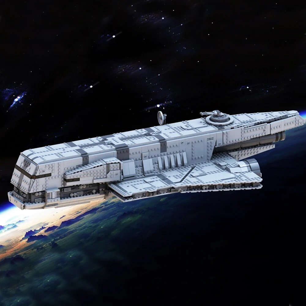 

Детская игрушка-космический корабль, подарок, боевой Крейзер Gozanti-Class, перехватчик космической серии, строительные блоки крейсерская модель...
