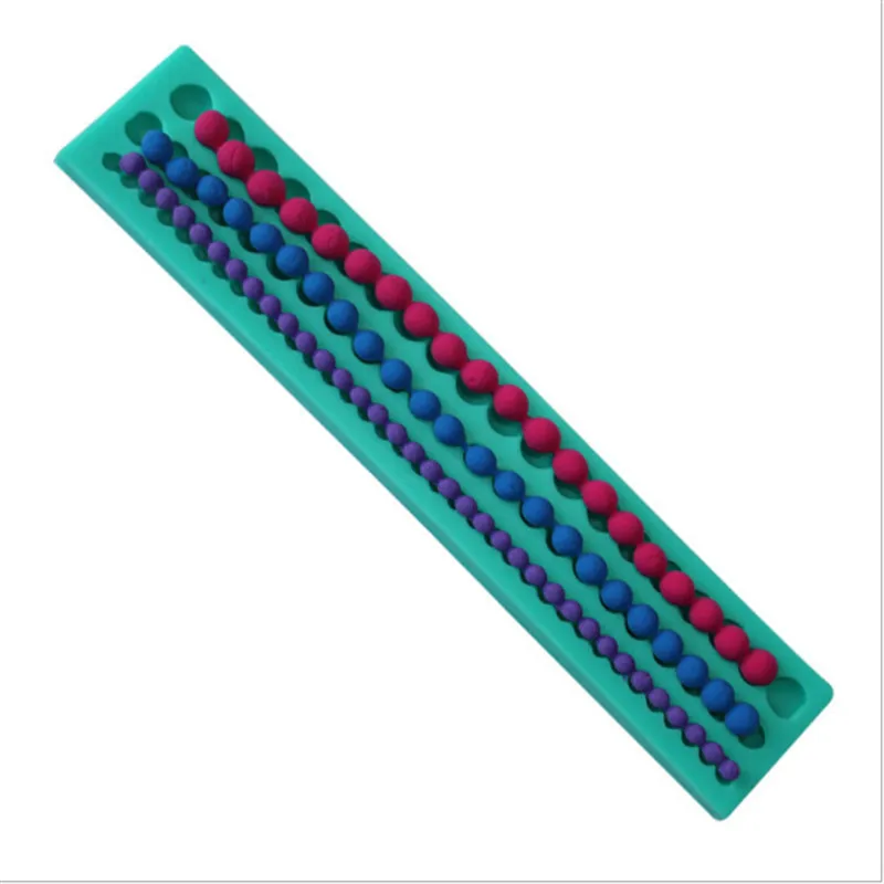 DIY длинная полоса жемчужная цепочка ожерелье помадка силиконовая для шоколада