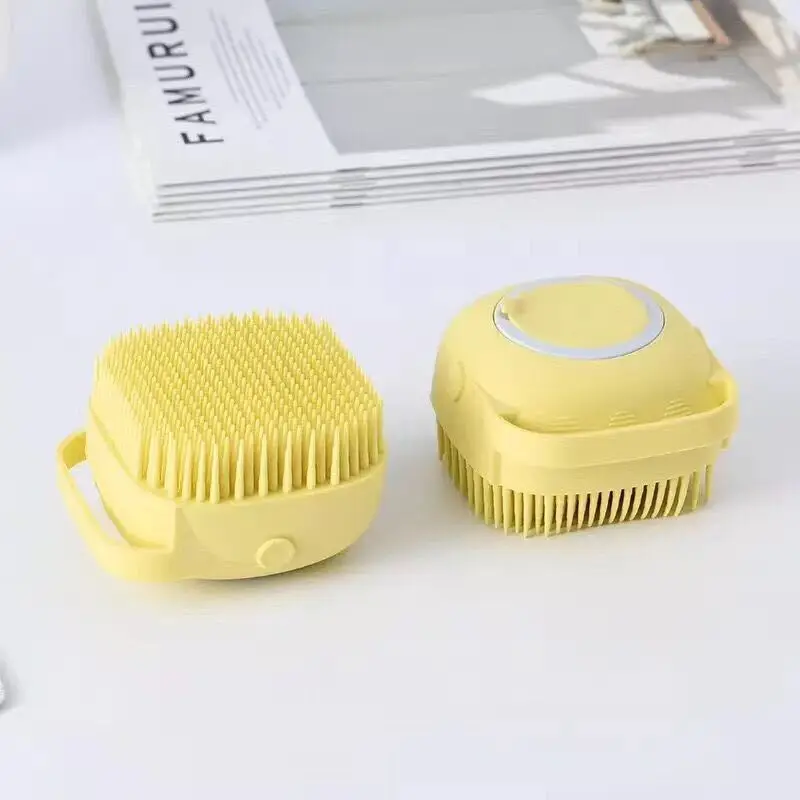 

2020 massage artifact baby silicone bath brush bath home massage shampoo brush silicone round baby shower brush