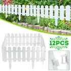 12 шт. в упаковке, 50x33cm пластиковый забор ограждение деревянный забор DIY Сад Набор посадка растения Цветок в горшке Пейзаж Декор Аксессуары
