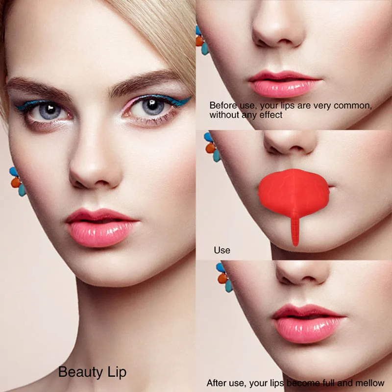 Women Silicone Sexy Full Lip Plumper Fish Shape Lip Enhancer Device Increase Lips Lip Plumper