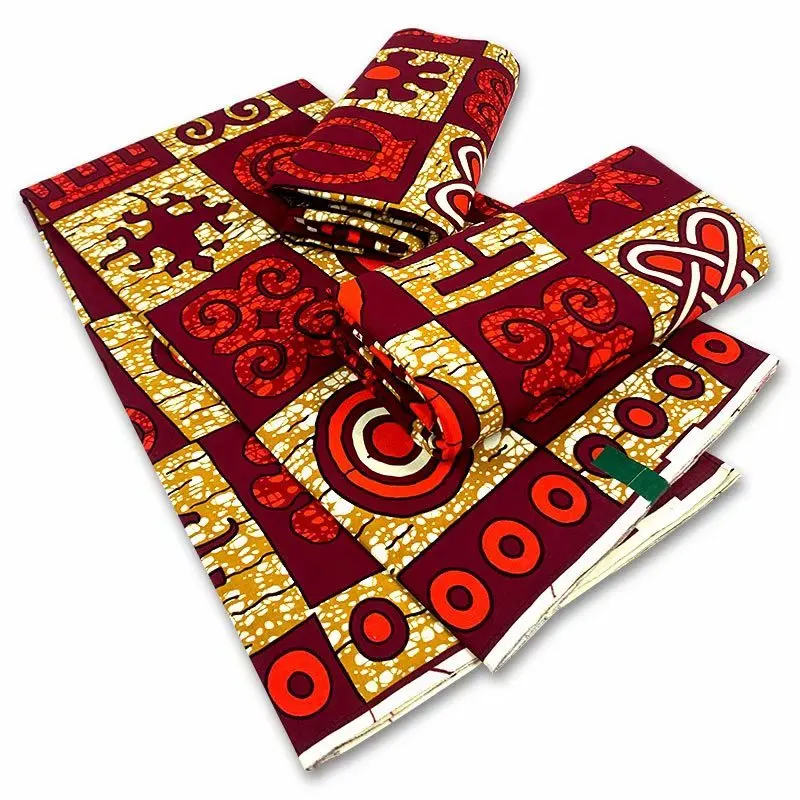 

2021 promotion african printed Veritable wax guaranteed high quality pagne wax 6yards african ankara sewing fabric