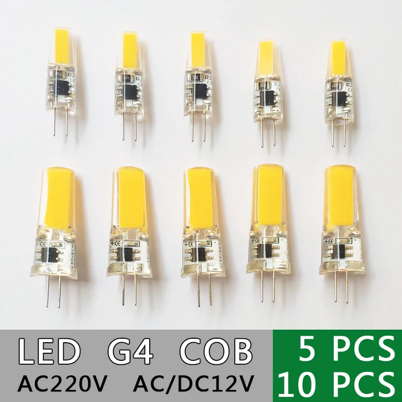 С регулируемой яркостью GreenEye светодиодный G4 удара лампа 6 Вт 10 AC/DC 12V 220V COB SMD