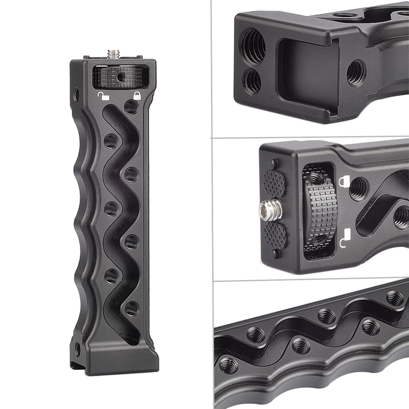 Aluminum 1/4 Inch Handle Grip with Cold Shoe Mount for Zhiyun Weebill Lab Gimbal Handgrip Universal Portable Dslr Camera | Электроника