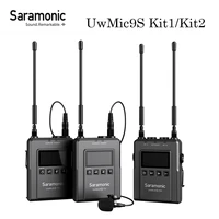 saramonic uwmic9s kit1kit2 uhf wireless microphone dual channel lavalier microfone condensador for dslr camera camcorder mixer