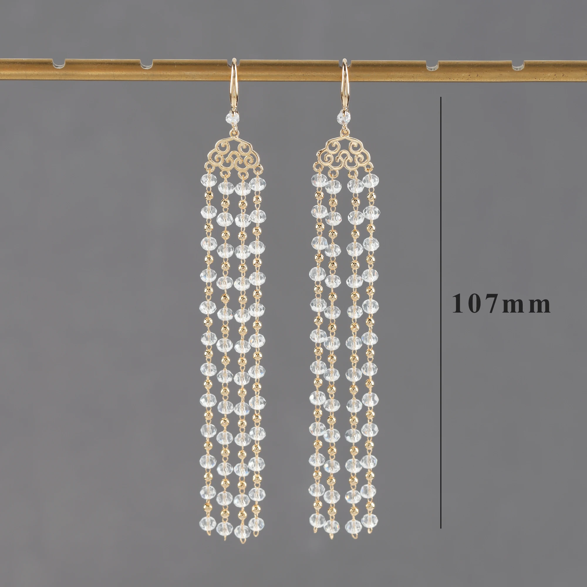 GUFEATHER M1076 модные ювелирные изделия Ушная цепочка покрытое 18-каратным золотом