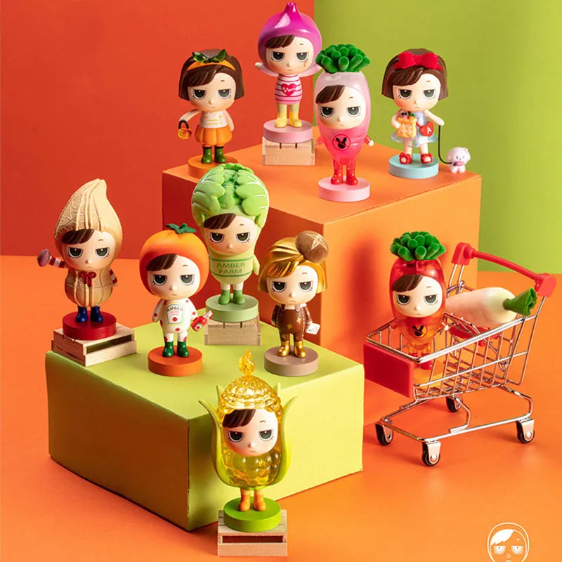 

Blind Box Toys Little Amber Farm Adventure Kids Guess Bag Cute Vegetables Toys Anime Figures Home Decor Lovely Doll Girl Gift