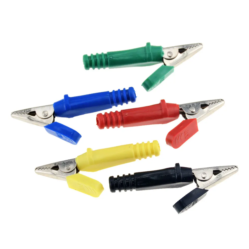 Зажим типа крокодил 5 шт. отверстие 6 мм самосварочный зажим для тестирования