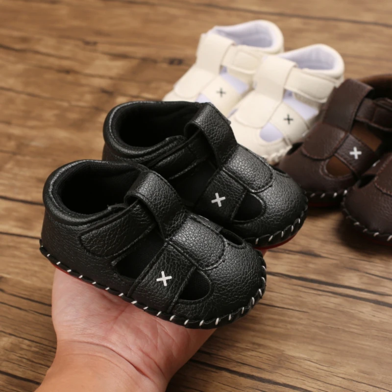 

0-18M Summer Toddler Infant Baby Boys and Girls Sandals Soft Sole Non-Slip First Walkers Leather Beach Shoes Sport Sandals