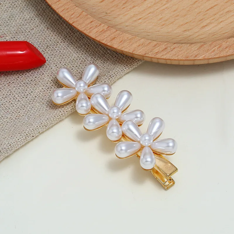 Fashion Pearl Flower Metal Hair Clip Pin Hairpin Headpiece For Women Wedding Accessories Bijoux Cheveux Femme | Украшения и