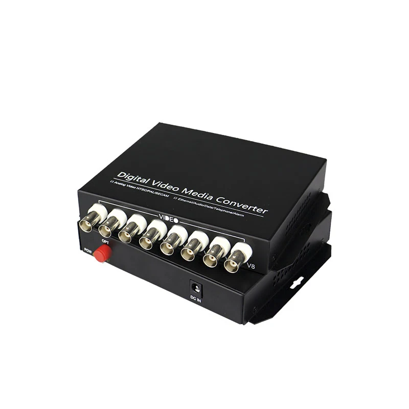 8-канальный аналоговый преобразователь BNC видео в оптоволоконный цена приемник