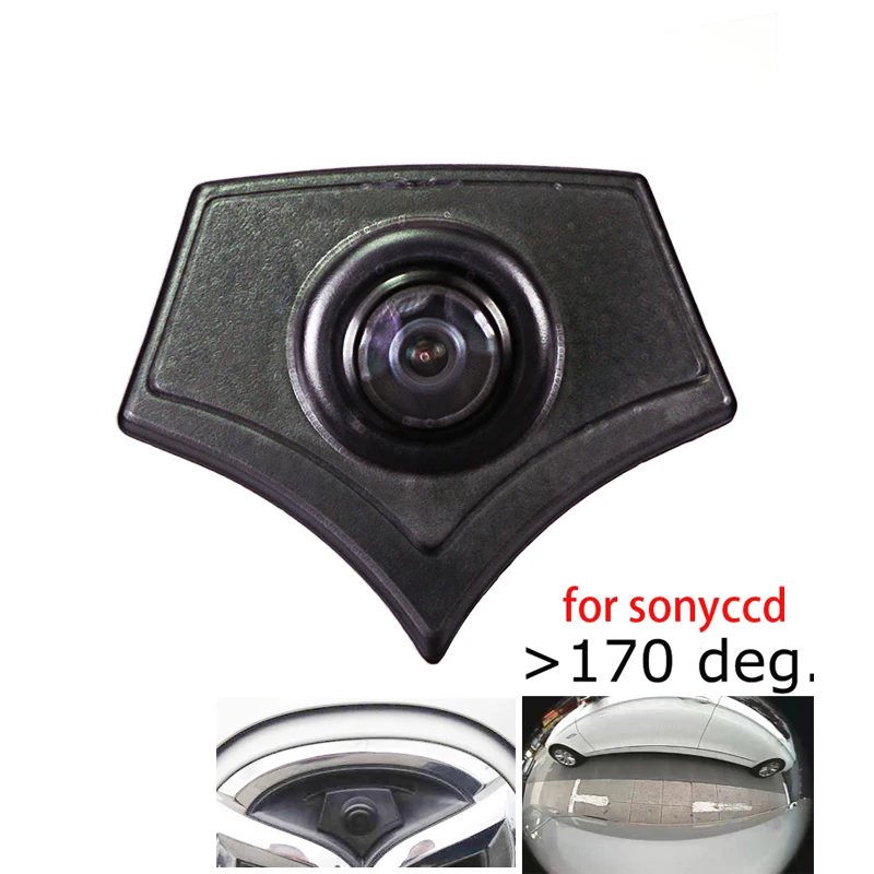 Закрыть 180deg Цвет CCD Высокое качество автомобильные брелки с логотипом вид спереди Mark Камера для Mazda 2 3 5 6 CX-7 CX-9 CX-5 Mazda 8 спереди Камера
