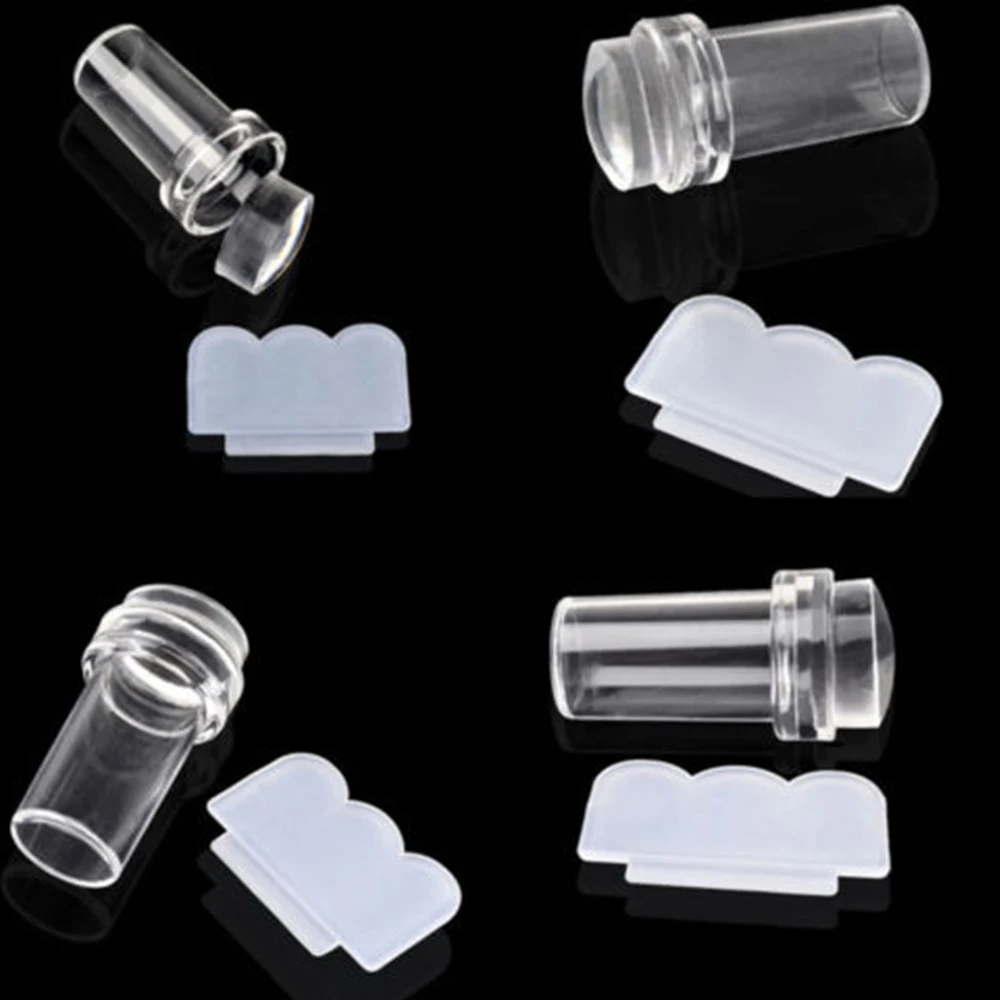 Новый цветочный дизайн штамповки ногтей желе Силиконовое изображение скребок