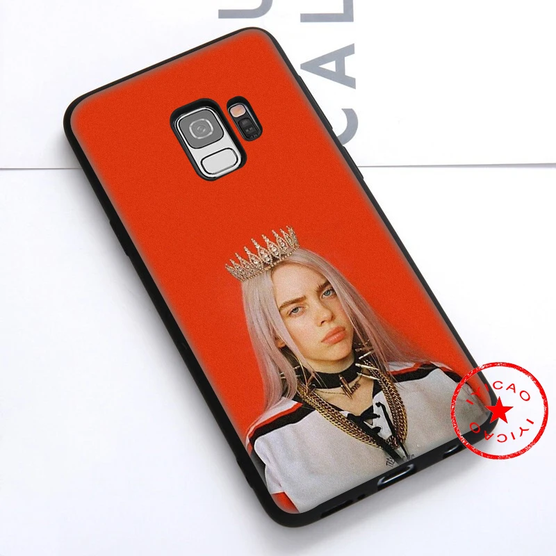 Мягкий чехол для девочек IYICAO Billie Eilish samsung Galaxy S10e S10 S9 S8 Note 8 9 10 Plus S6 S7 Edge TPU |