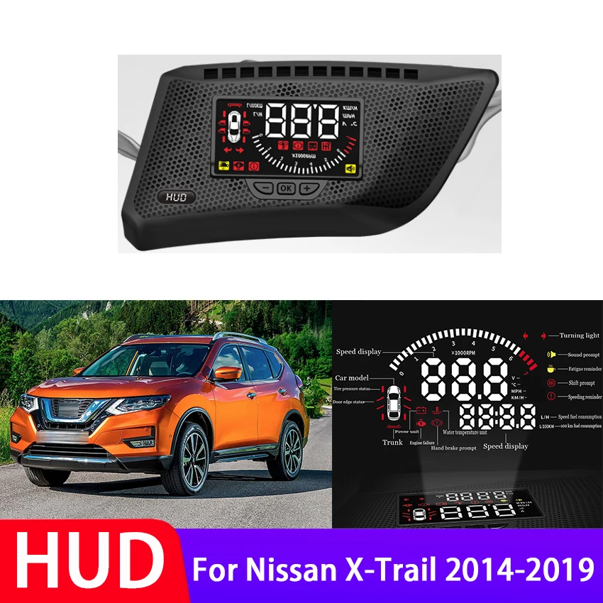 

Высокое качество авто HUD Дисплей цифровой спидометр для Nissan X-Trail 2014-2019 вождения Sn БД данных проектор лобовое стекло