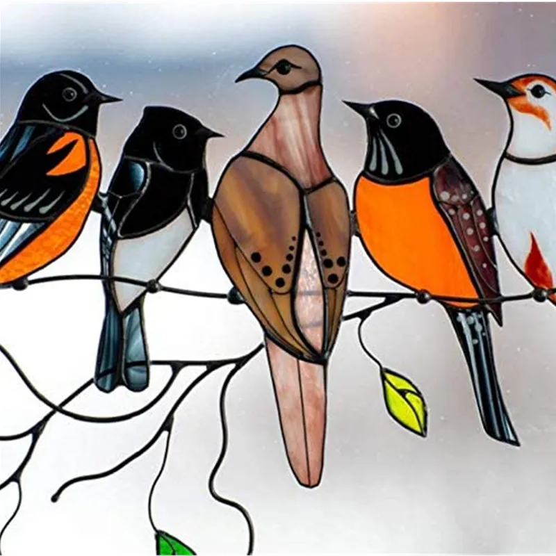 

Colorful Spring Birds Window Ornaments Pendant Hanging Ornaments Perfect Home Ornament Gift