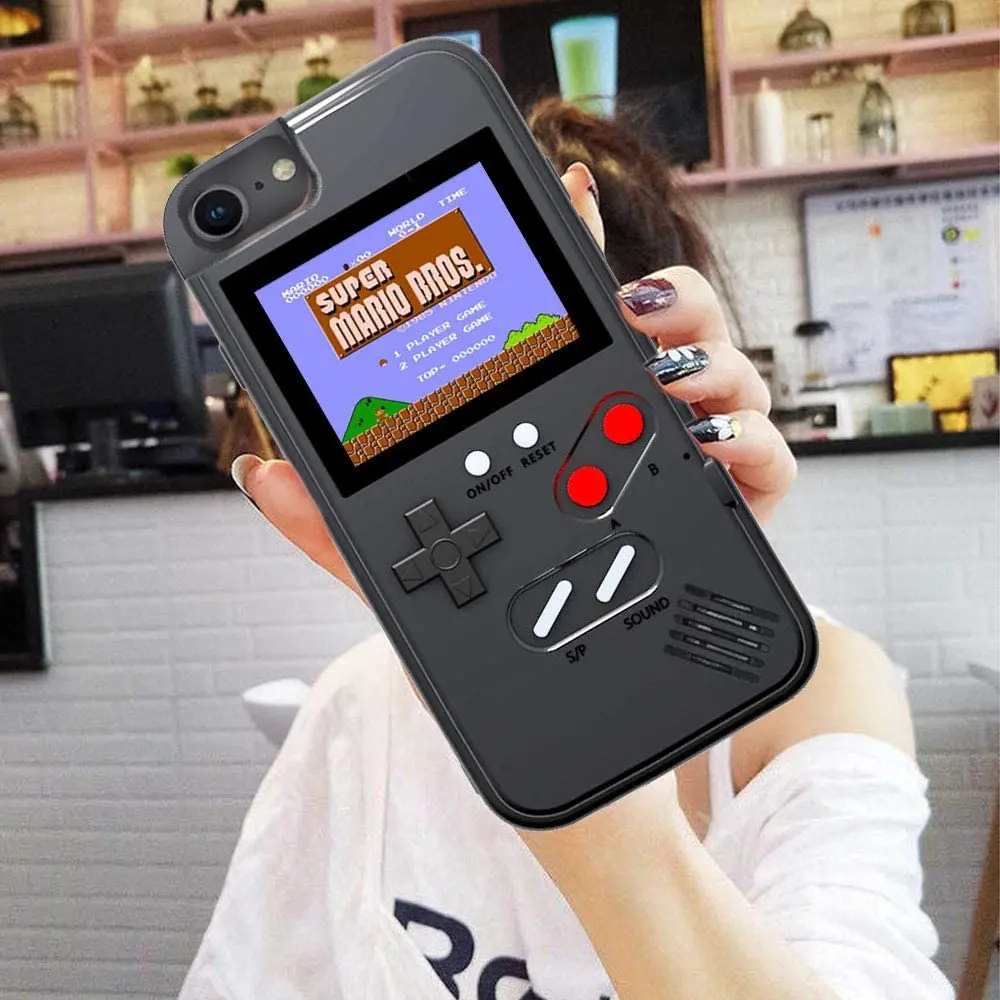 

Gameboy Case for iPhone, Retro 3D Phone Case Game Console with 36 Classic Game, Color Display Shockproof Video Game Phone Case f