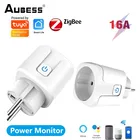 Розетка ZigBee с таймером, смарт-розетка европейского стандарта, 16 А, с дистанционным управлением через приложение, для Alexa Google Home Assistant