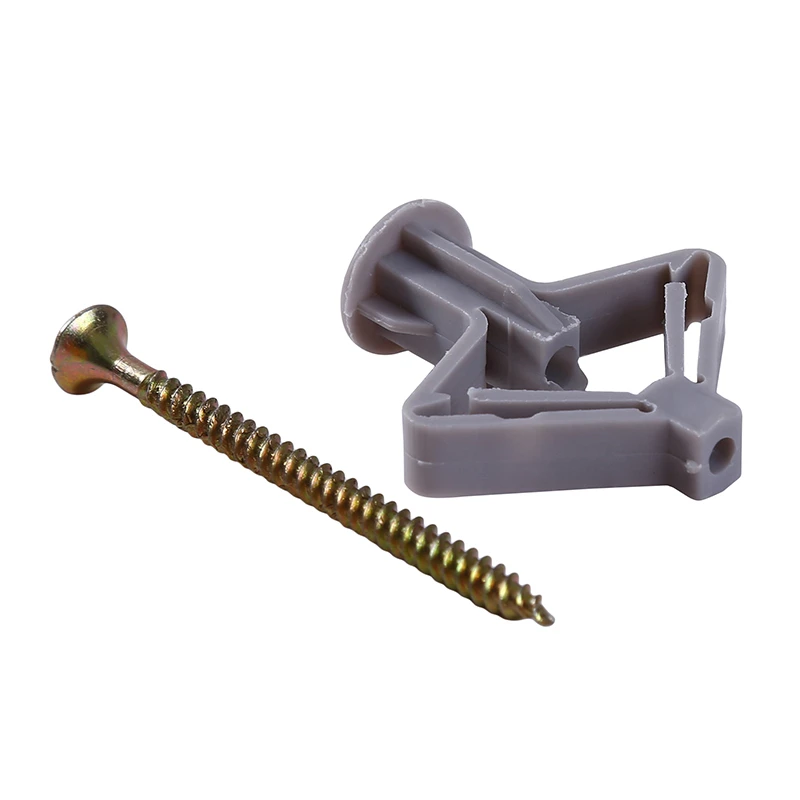 

50 шт. пластиковый рычажный якорь с винтом M4 занавеска гипсокартона настенный кабель штепсельная вилка авиационная Расширительная Труба ан...