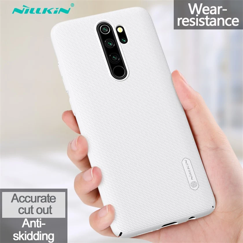 White Чехол Nillkin для Xiaomi Redmi Note 8 Pro, матовый защитный чехол, жесткий защитный чехол из поликарбоната для Redmi Note 8, чехол, глобальная версия - Цвет: White
