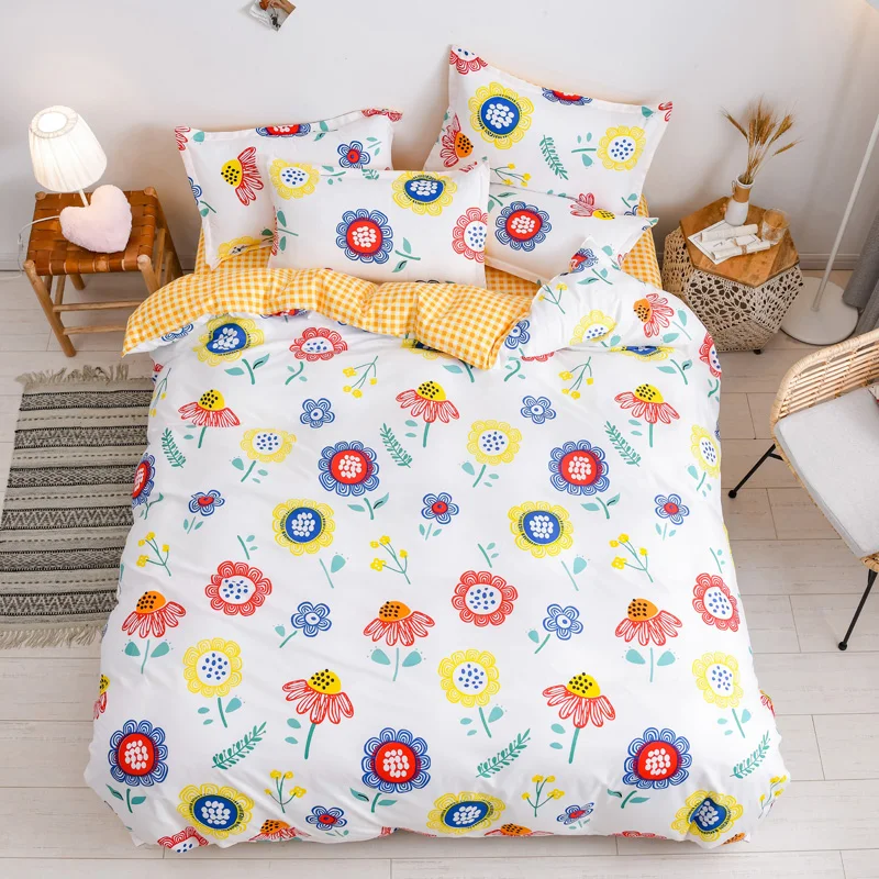 

Home textiles bedclothes Bedding Set king queen full single family size bed sheet pillowcase & duvet cover set