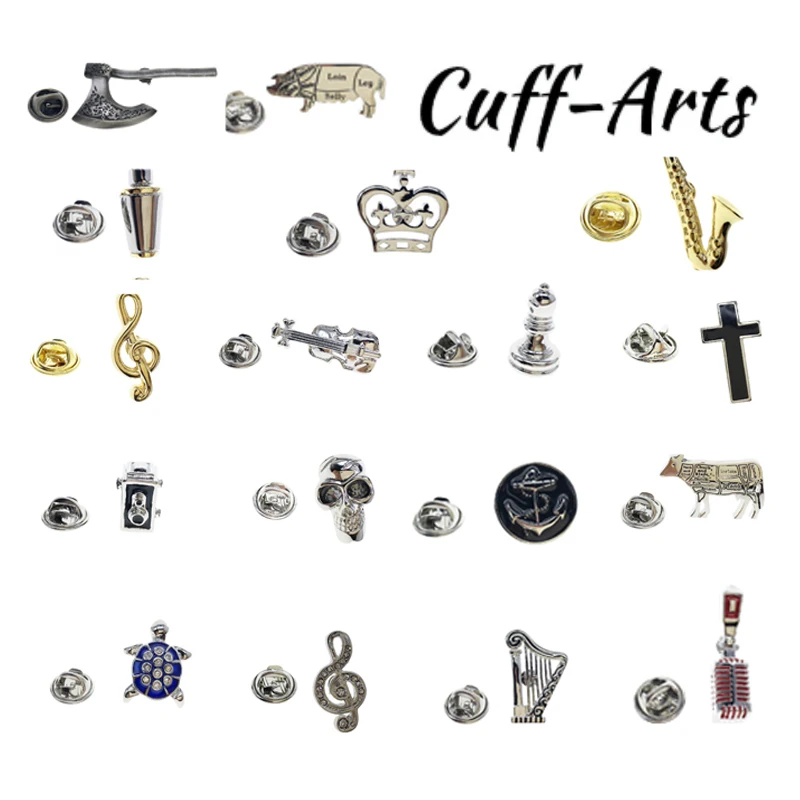 Мужская модная брошь в виде топора короны музыкальной гитары якоря черепахи