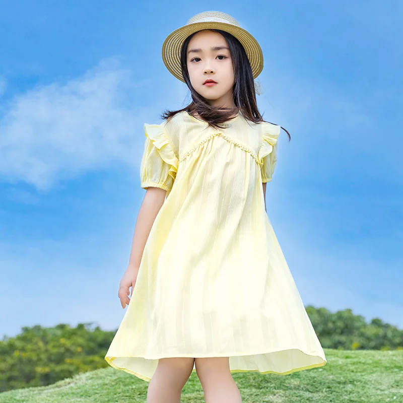 

Summer Dress Elegant Kids Dresses for Girl Ruffle Cotton Girls Dreses Children's Clothing Princess Costume 4 6 8 10 12 14 Yrs