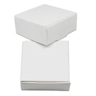 50 шт.лот коробка для украшения вечевечерние из крафтовой бумаги маленькие картонные подарочные коробки для ювелирных изделий Пустые Квадратные коробки для мыла из крафтовой бумаги складная картонная коробка