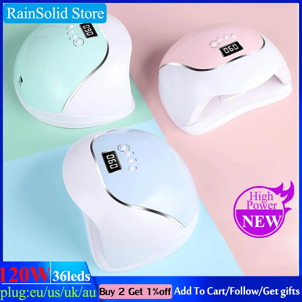 180 Вт/120 Вт Высокая мощность лампы для маникюра УФ светодиодный светильник