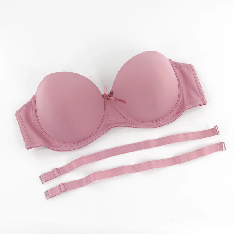 Beauwear сексуальный D DD E формы «Стакан» чашки Бюстгальтеры для женщин мягкое белье Топ Комфорт Fit без бретелек с силиконовый ремешок бесшовное нижнее белье - Цвет: Purple