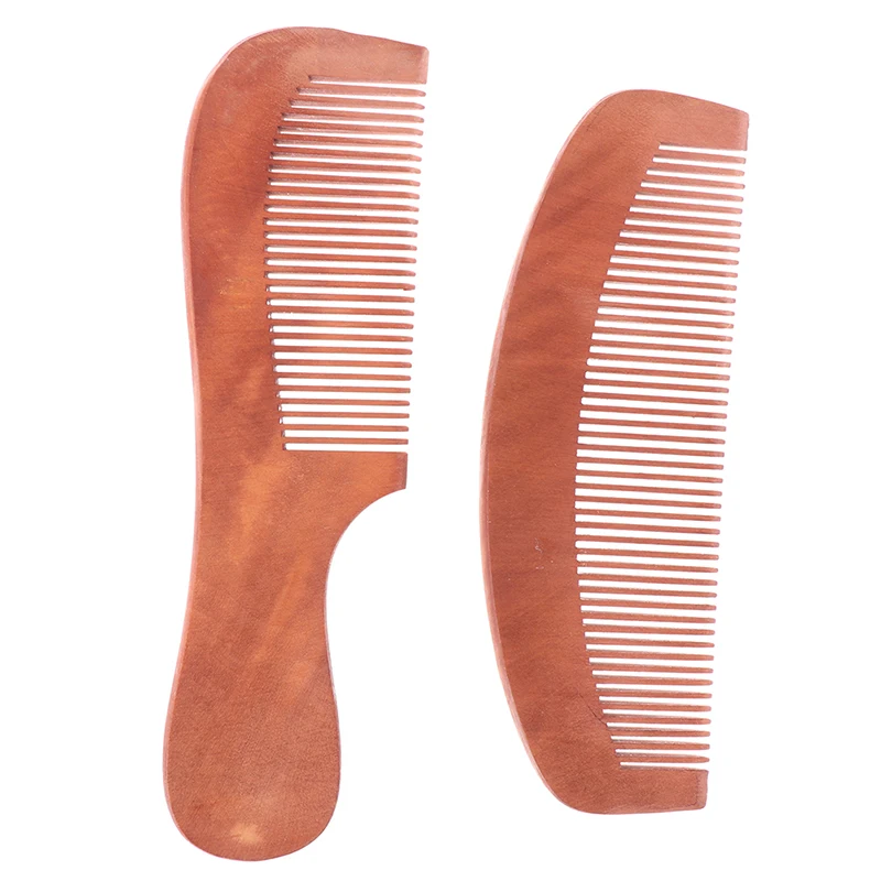 5 размеров натуральный расческа из персикового дерева закрыть зубы