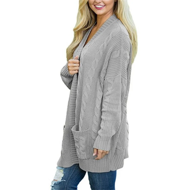 Женский вязаный свитер повседневный Свободный кардиган желтого зеленого и