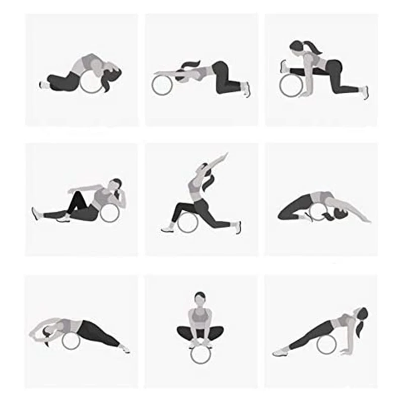 

Cork Yoga Wheel for Yoga Poses and Backbends Inversions Wood-Effect and Mandala Print, Dharma Yoga Prop Wheel