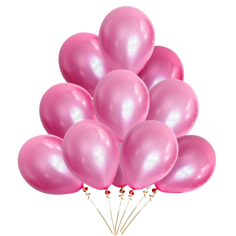 zg pink 10/20/30 шт золотистый и черный латексные шарики Свадебные украшения металлический баллон из гелий День рождения украшения для взрослых детские игрушки - Цвет: zg pink