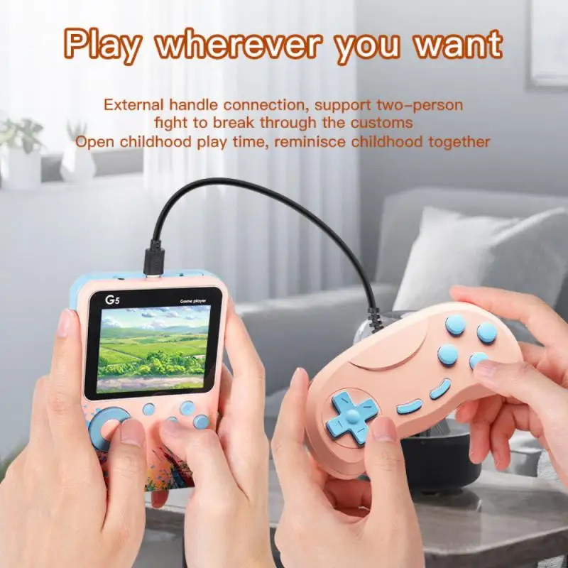 

500IN1 Retro Video Game Console Mini Handheld Game Portable Pocket Game Console For Kids Player Gift Surpport Connected To TV
