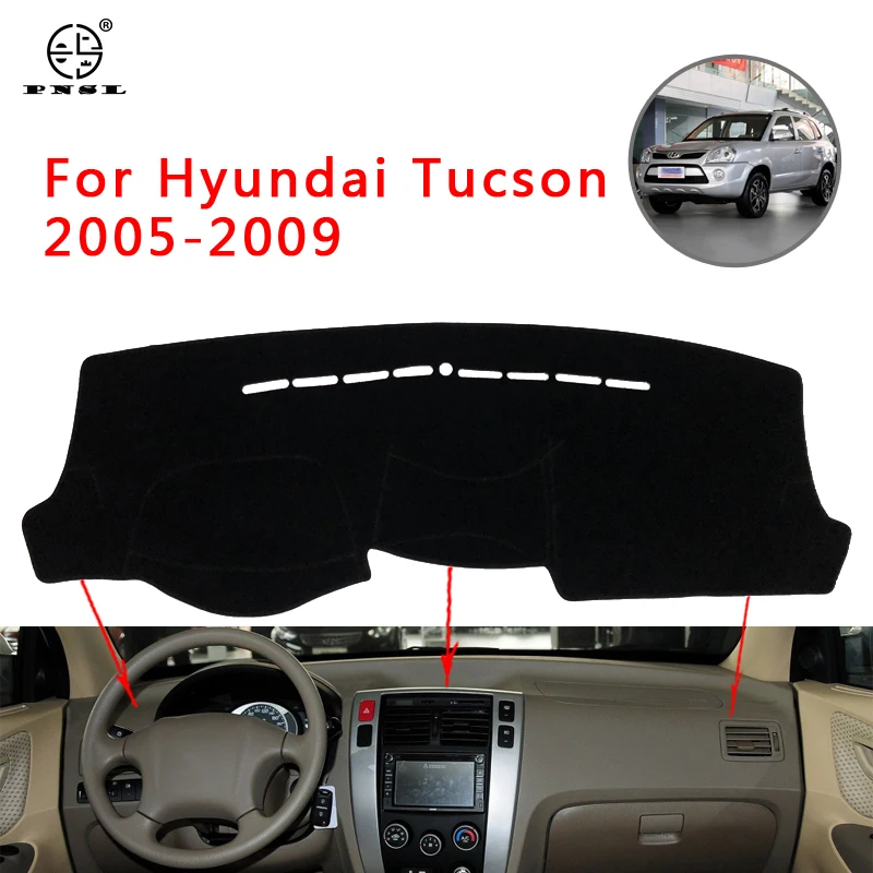 

Противоскользящий коврик для Hyundai Tucson 2005 2006 2007 2008 JM, Накладка для приборной панели, Солнцезащитный коврик для приборной панели, защитный ковер, автомобильные аксессуары