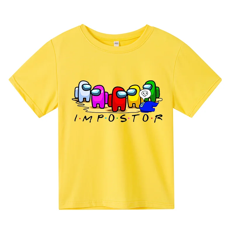 

Kawaii New Game Among Us T Shirt children 2020 Funny Summer Tops Cartoon T-shirt Impostor Graphic Tees Hip Hop Unisex Tshirt kid