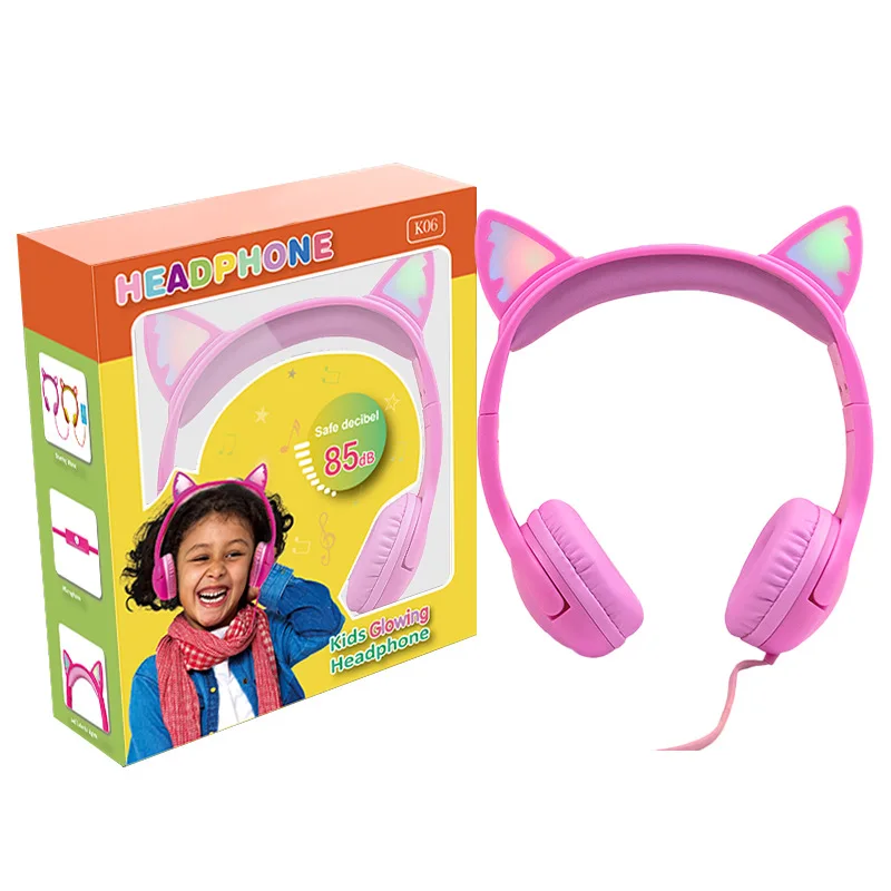 

Headphones Children's School Supplies Sharing Audio-Visual Children's Learning Luminous Headset Learning Headphones