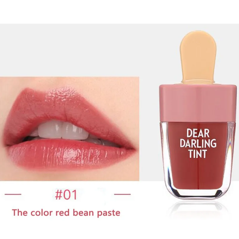 5 цветов Мороженое губ глазури Водонепроницаемый жидкая помада Губы татуировки