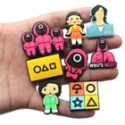 Лидер продаж, 1 шт., корейские драгоценные украшения для обуви из ПВХ, украшения для обуви с мультяшным персонажем, подходят для унисекс, Кроксы, сабо для детей, подарки на Рождество, jibz