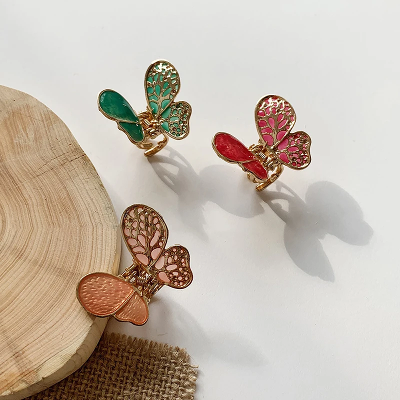 

Mini Vintage Hair Claw Sweet Fairy Butterfly Hairpin Clip Gradient Fashion Colorful Styling Tools Barrettes for Women Girls