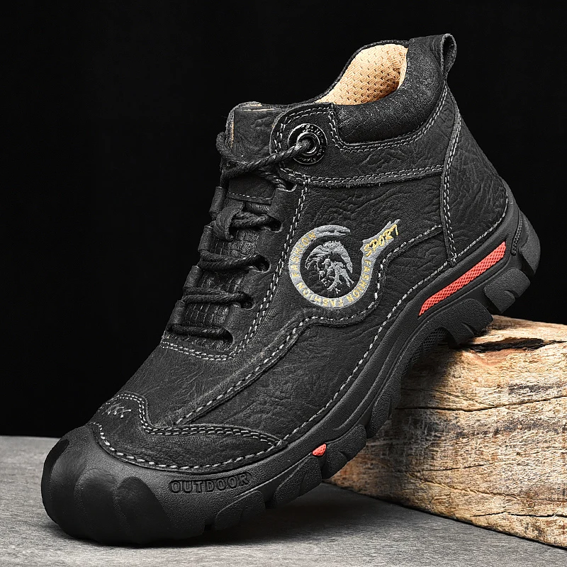 

New Arrival Winter Outdoor Boots Warm Comfortable High Top Hiking Shoes Soft Ankle Botas Hombre Big Size 38-46 Casual Work Boots