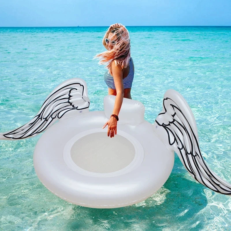 

Giant Inflatable Swim Rings Angel Wings Lilo Lounger Pool Float Beach Swimming Ring Adult Summer Water Toy Party Supply Piscina