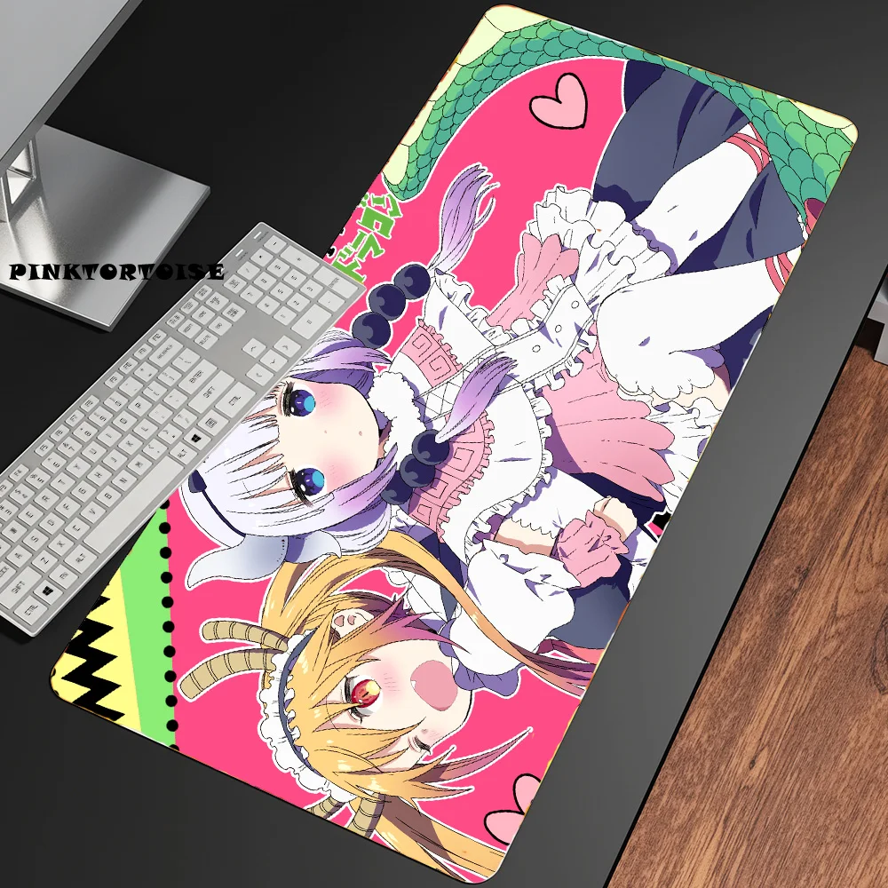 

PINKTORTOISE Anime Miss Kobayashi's Dragon Maid Mouse Pad Office Desk Mat Genshin Impact Computer Large Rubber Anti-Slip Pad