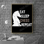 Постер на холсте с изображением рыцаря Ешьте спящий шахматы