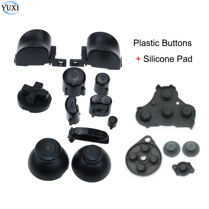 Черные пластиковые кнопки YuXi колпачки для джойстика и проводящая силиконовая