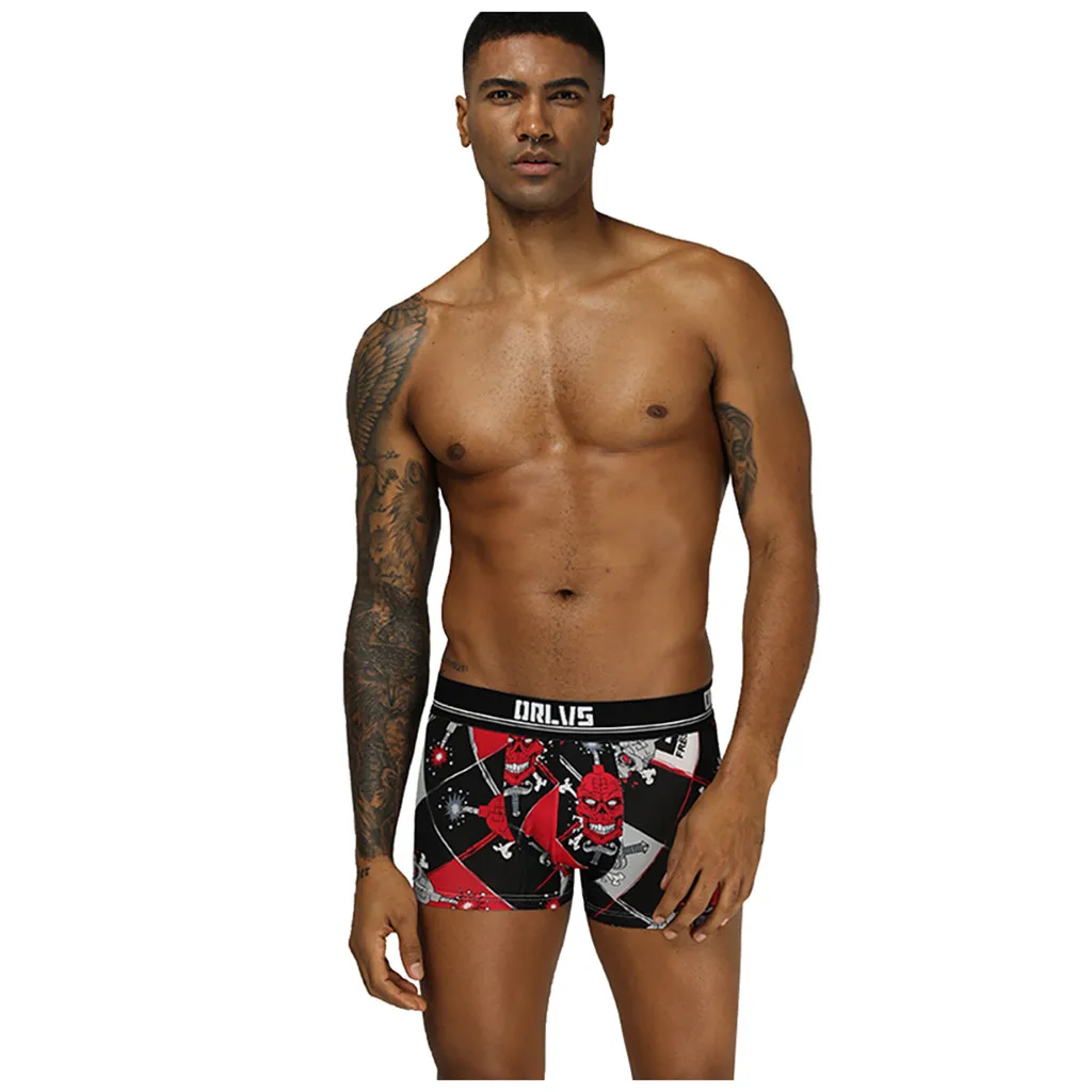 

Трусы-боксеры мужские однотонные, нижнее белье из хлопка, пикантные