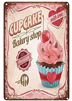 

Металлические жестяные знаки для выпечки капкейков, Настенный декор для баров, ресторанов, кафе, пабов, Хэллоуина