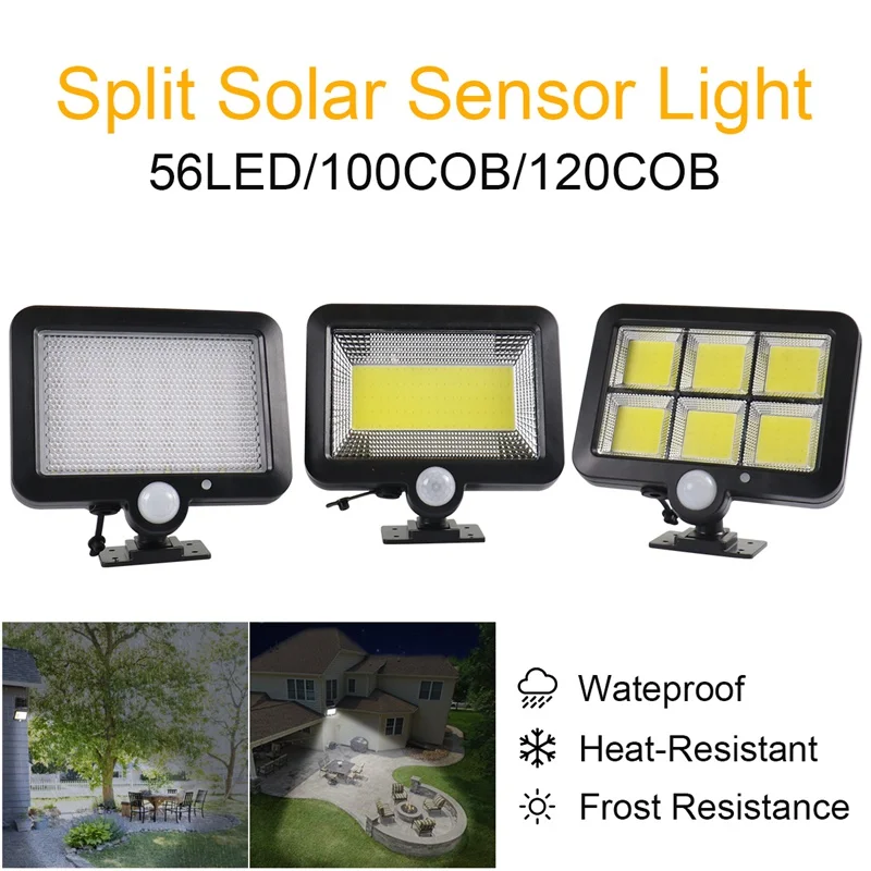 100 светодиодный солнечный светильник на открытом воздухе движения Сенсор
